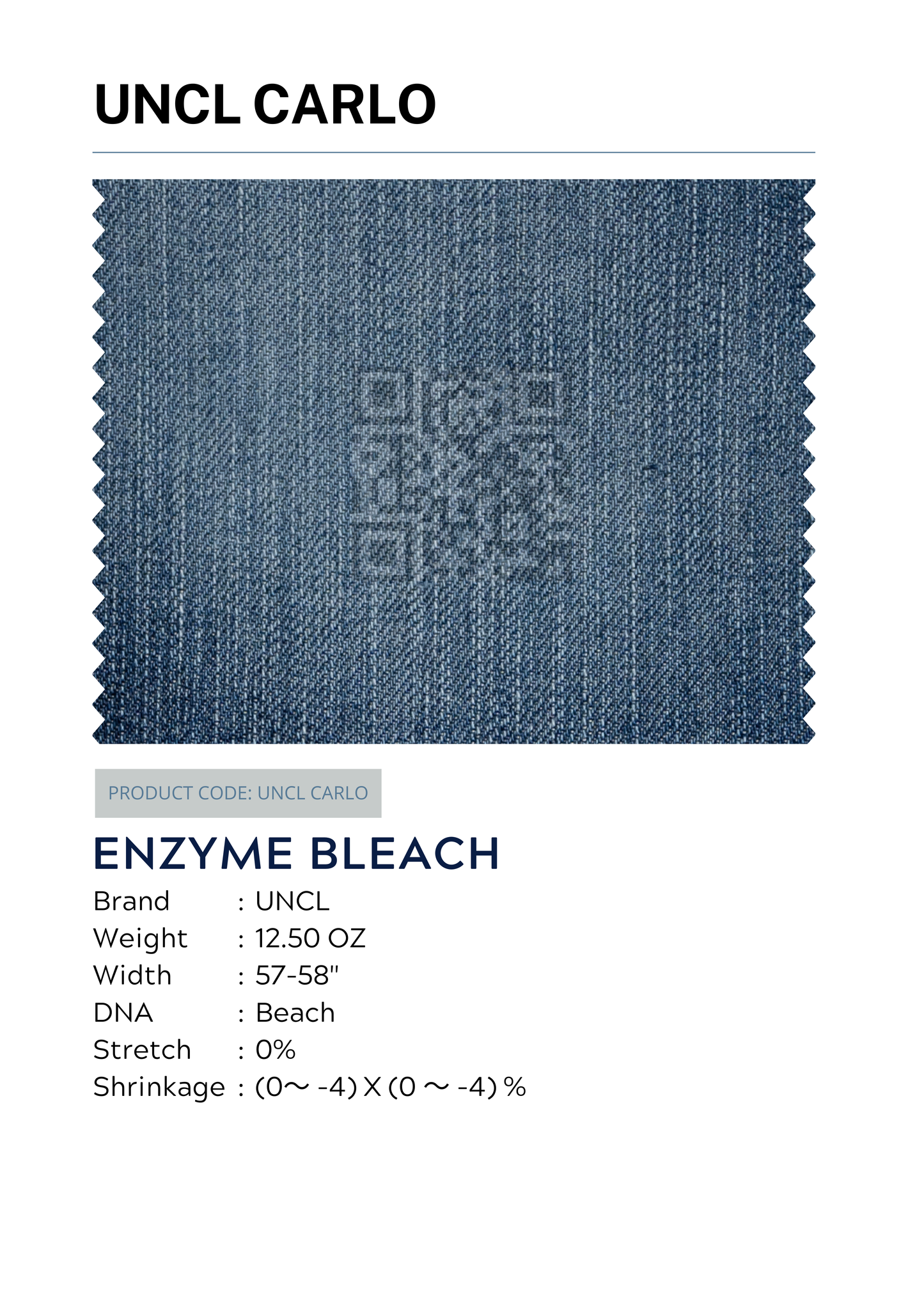 Denim 12,5 oz Carlo